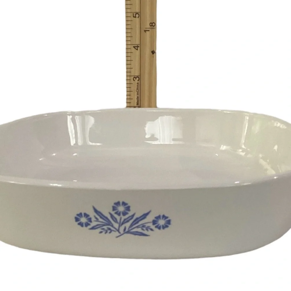 CorningWare Blue Cornflower 8” Casserole Baking Dish P-9-B-no lid USA